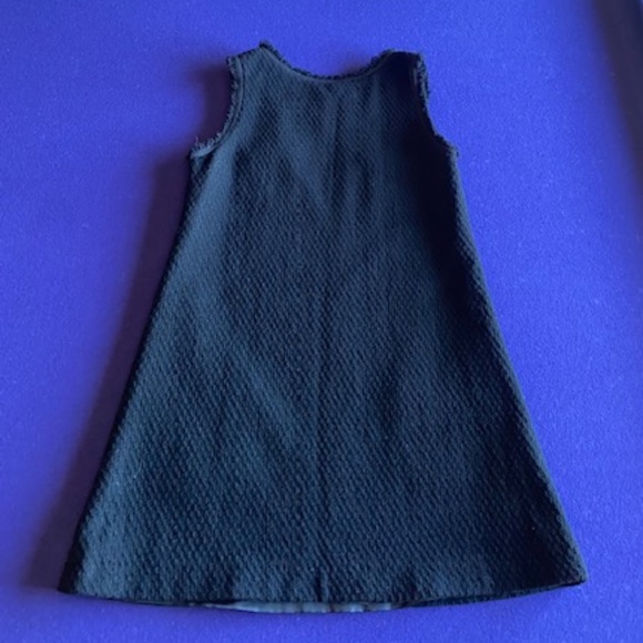 Zara Black Sleeveless Wool Pocket Dress Girls Size 14 - Picture 4 of 6